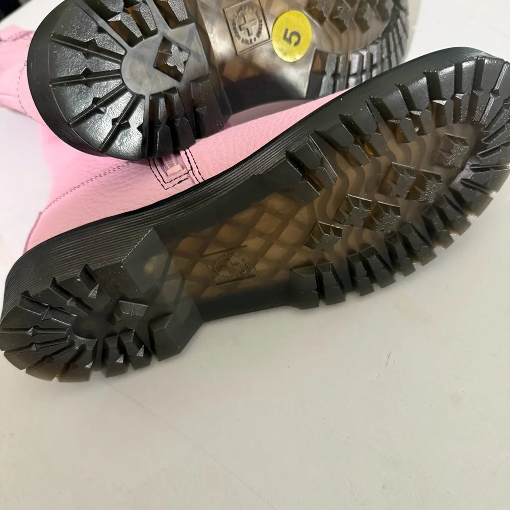 Dr. Martens Pink Leather Heart P-O Boot Cowboy Western NEW NWT